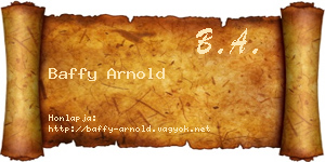 Baffy Arnold névjegykártya